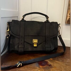 Beautiful chocolate brown leather Proenza Schouler PS1 medium satchel